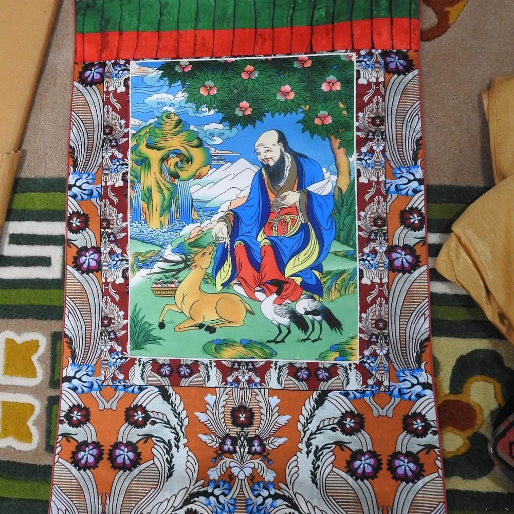 Green Tara Thangka, Stone Pigment